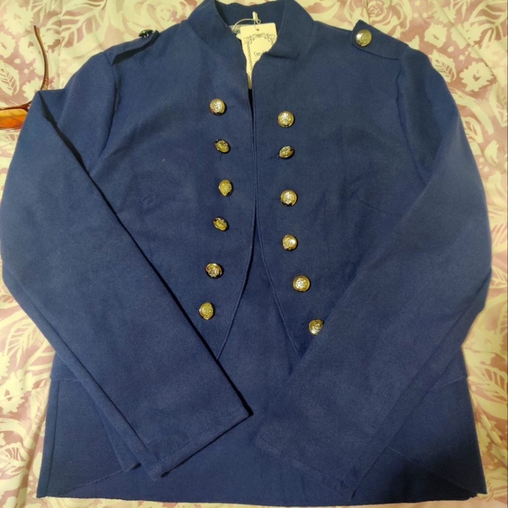 Coeur De Vague Button Accent Open Blazer XL